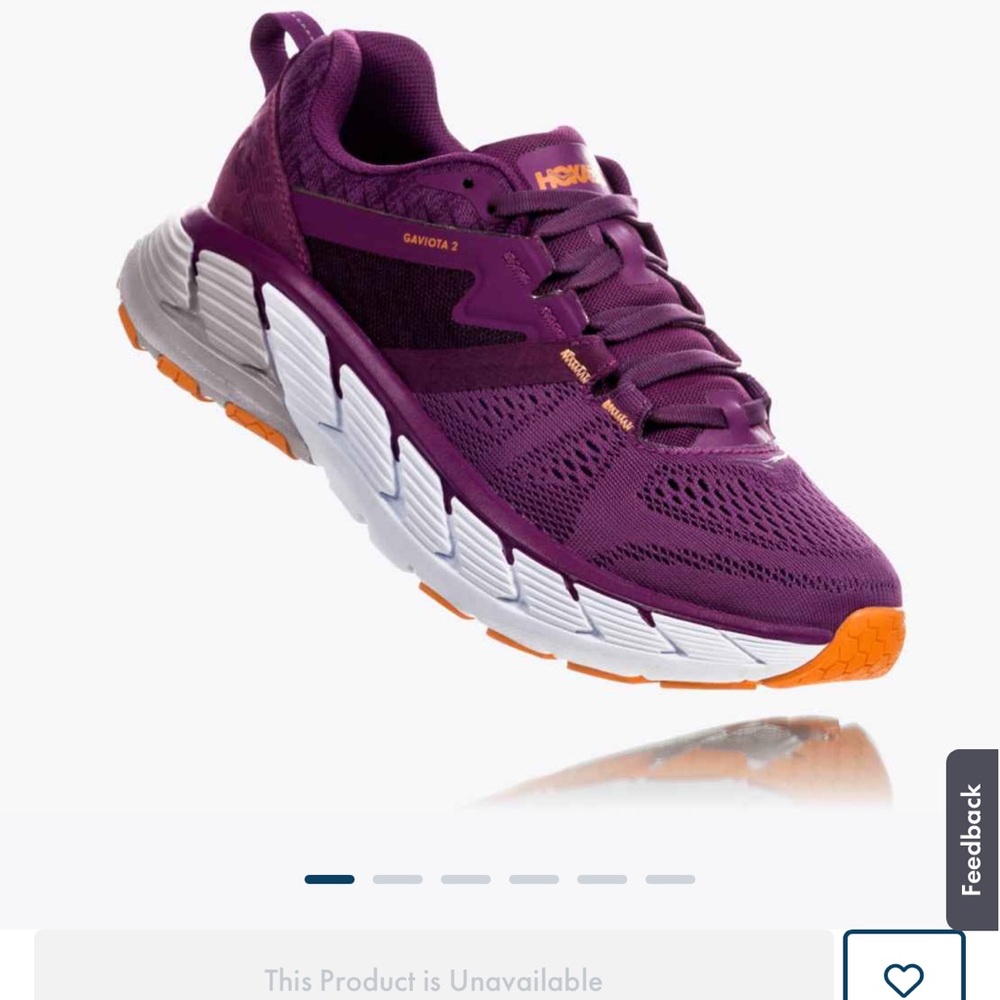 Hoka Athletic Shoes Purple and Orange with Stability and Cushioning